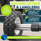Pool Aufroller Premium 3 bis 5,70 m inklusive Vollgummireifen und Thermometer für Poolabdeckung