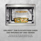 MG20 Ceramic Menu Mikrowelle mit Grillfunktion ohne Drehteller 1000 Watt für schnelles Erwärmen und Grillen