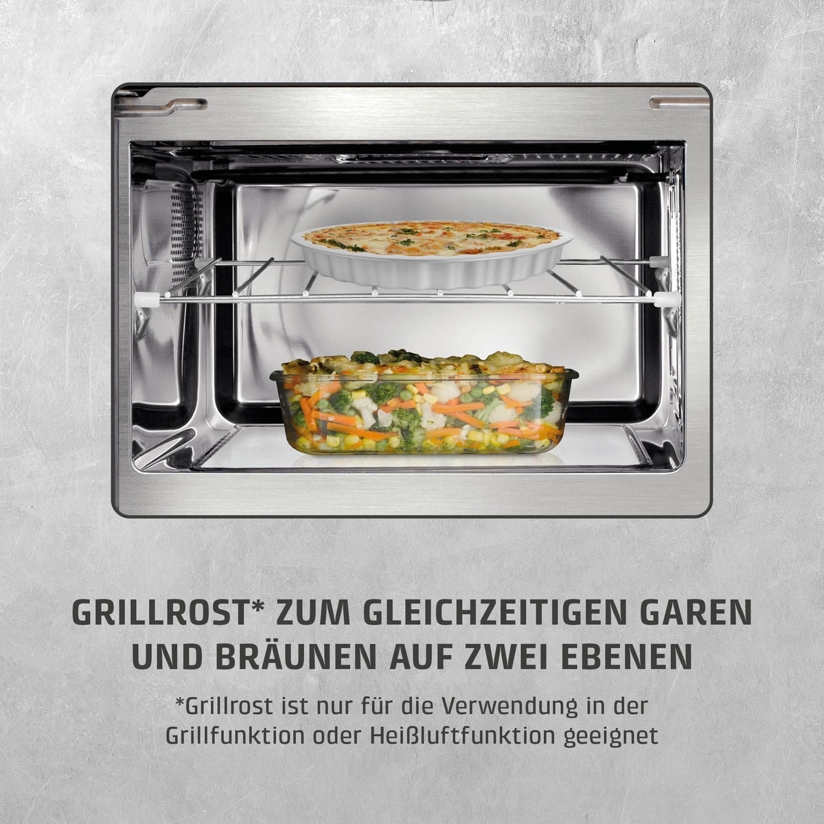 MG20 Ceramic Menu Mikrowelle mit Grillfunktion ohne Drehteller 1000 Watt für schnelles Erwärmen und Grillen