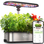 LPH-SE WiFi Hydroponik Anzuchtsystem 12 Hülsen Smart Herb Garden Kit Indoor 24W LED 5,5L Tank Pumpsystem Timer
