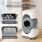 Selbstreinigende Katzentoilette 90L Großraum Katzenklo Elektrisch für Katzen mit automatischer Reinigung