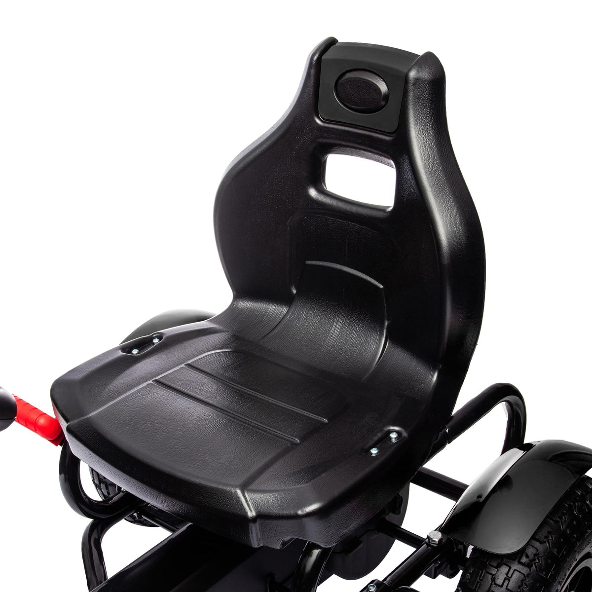Gokart Tretauto Kinderfahrzeug mit Handbremse Pedal Gokart Schwarz