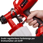 Akku Farbsprühsystem TC SY 18/60 Li Solo für Lacke und Lasuren kabellos 18V mit 60 ml Behälter