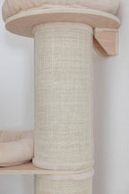 Kratzbaum Dolomit Tower für Katzen 38cm Durchmesser 187cm Höhe beige Plüsch Katzenbaum für große Katzen