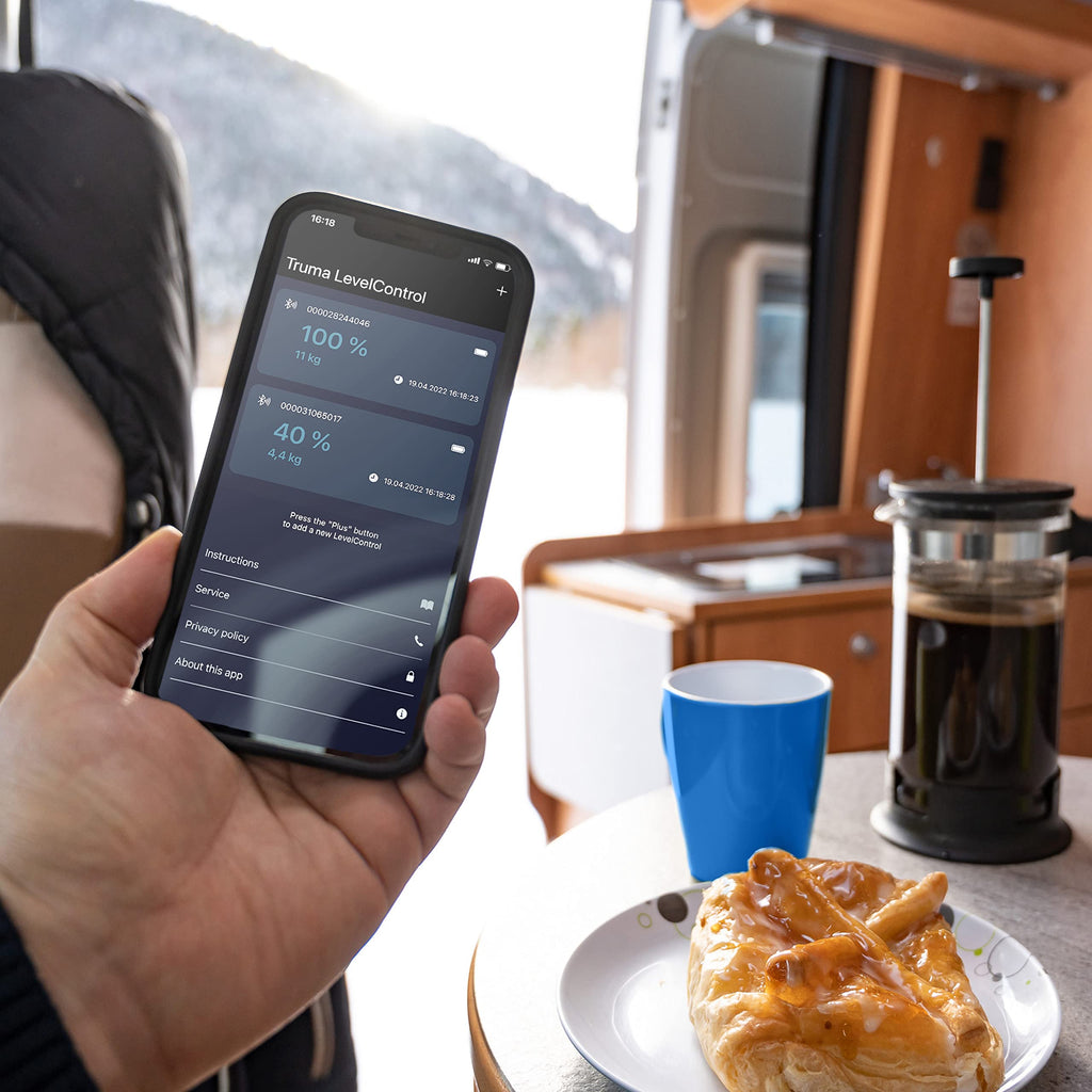 320/393 LevelControl Gasinhaltsmessgerät batteriebetrieben schwarz für Gasflaschen im Wohnmobil und Camping