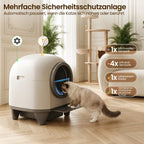 Automatisches Katzenklo 90L Katzentoilette für Mehrkatzenfamilien mit automatischer Selbstreinigung
