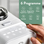 Pflanzenmilchbereiter Mila 600ml 6 Programme automatische Reinigung LED Touch Timer Nussmilch Soja Haferdrinks