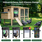 1080P Kamera Automatische Hühnerklappe mit Solar und WiFi App Steuerung für Hühnerstall und Stalltür