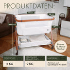 Babybett Beistellbett mit Rollen für Boxspringbett 3 in 1 Reisebett Stubenwagen Wiegefunktion höhenverstellbar