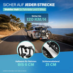 Kupplungsfahrradträger SmartLine Black für 2 Fahrräder bis 50 kg für Anhängerkupplung abklappbar Rahmenschutz