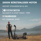 MAX G3 D E Scooter Zulassung 80 km Eco 75 km Sport duale Hydraulikfederung 130kg Smart Display 3,5h Ladezeit