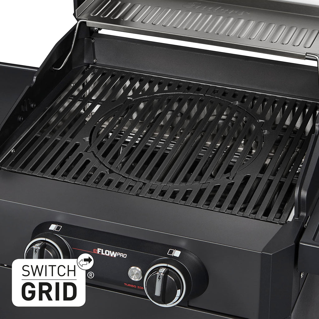 Elektrogrill eFLOW Pro 2 Turbo Shadow Gussrost Switch Grid Turbo Zone Simple Clean Aluguss Grillwagen 97126