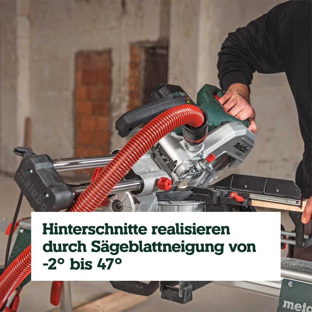 Kappsäge und Gehrungssäge KGS 254 M Zugfunktion 254 mm Sägeblatt für präzise Schnitte in Holz und Werkstatt