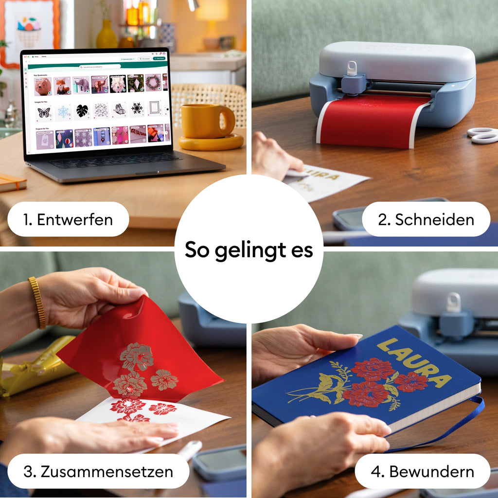 Joy 2 Essential Bundle digitale Inhalte intelligente kompakte Schneidemaschine für Karten Aufkleber Etiketten