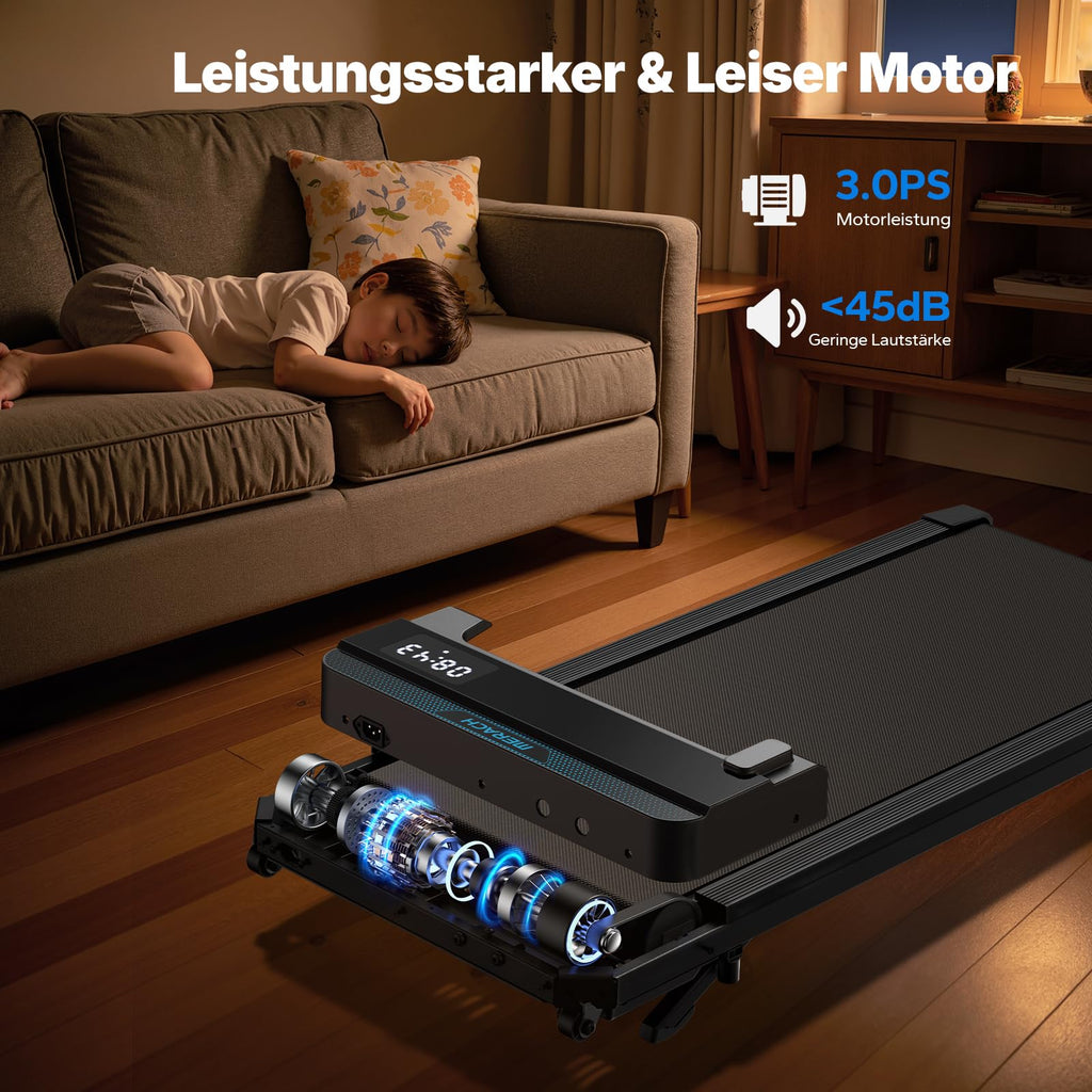 T19 Walking Pad 3 in 1 Laufband für Schreibtisch mit Fernbedienung für Homeoffice und Fitness zu Hause