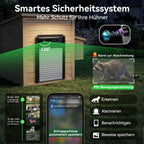1080P Kamera Automatische Hühnerklappe mit Solar und WiFi App Steuerung für Hühnerstall und Stalltür