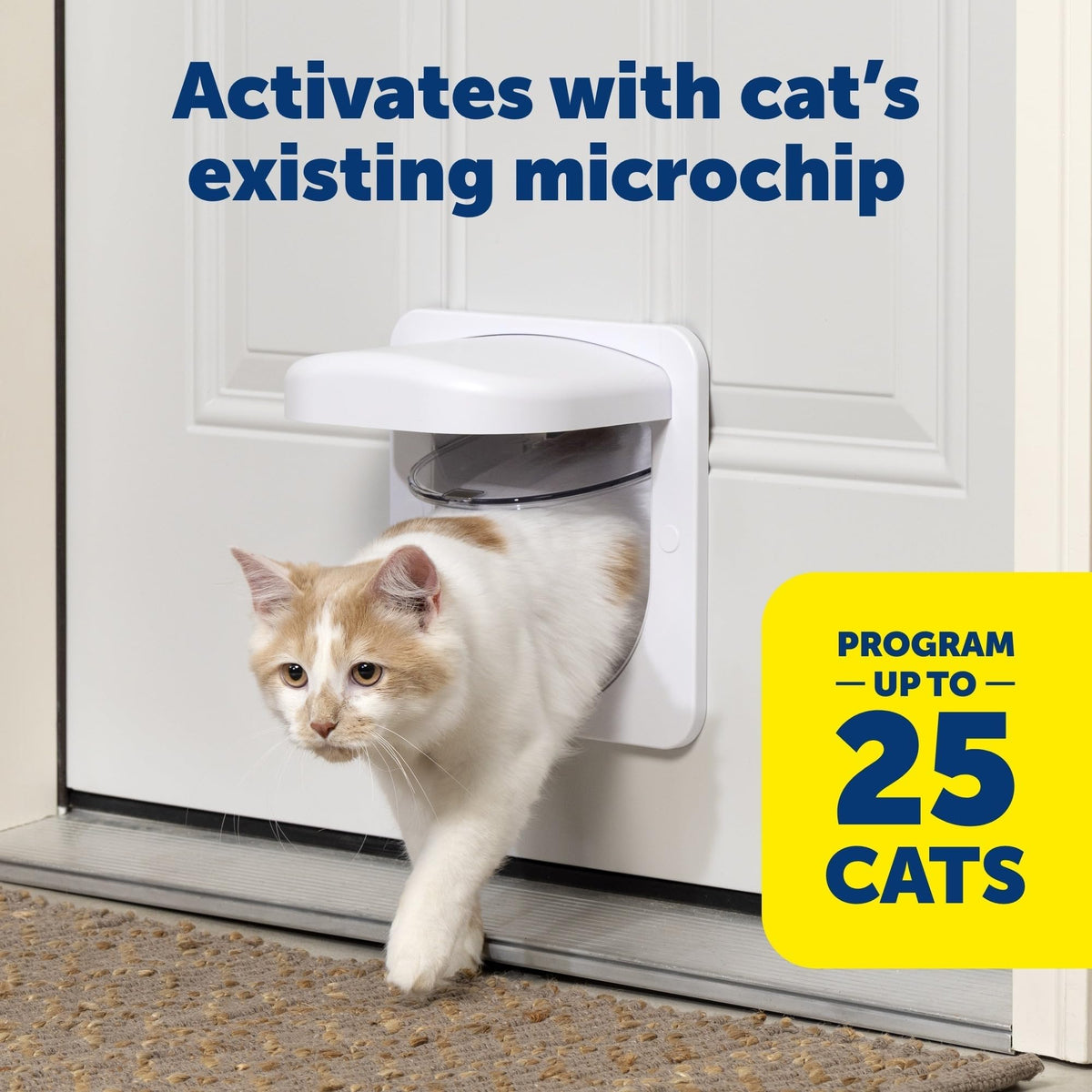 Petporte Smart Flap Mikrochip Katzenklappe für Katzen und kleine Hunde mit selektivem Zugang