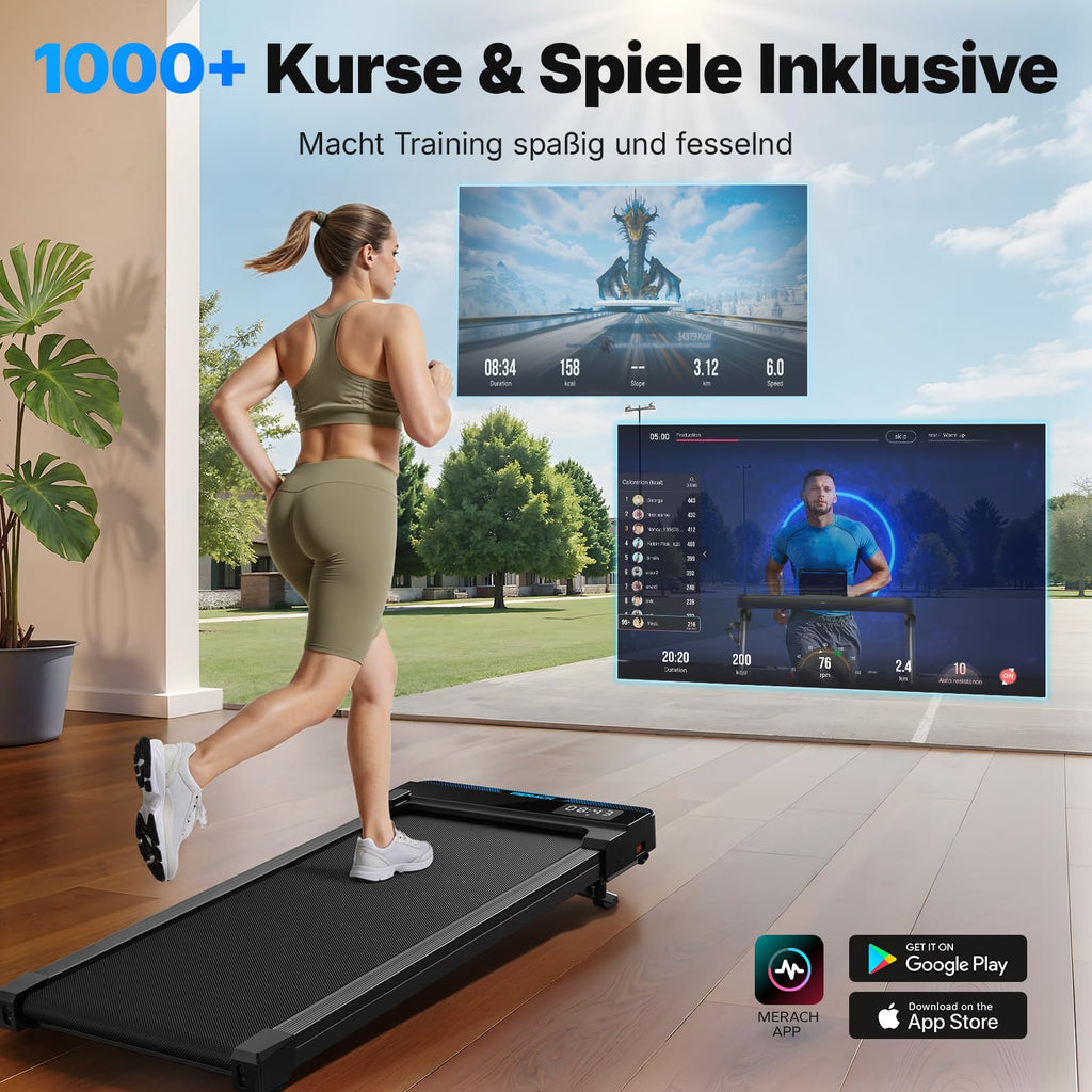 T19 Walking Pad 3 in 1 Laufband für Schreibtisch mit Fernbedienung für Homeoffice und Fitness zu Hause