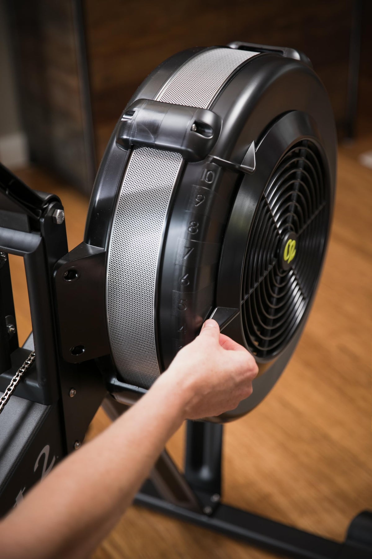 RowErg Rudergerät Modell D mit Standardbeinen Luftwiderstand Schwarz für effektives Heimtraining