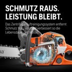Benzinkettensäge 120 Mark II 38,2 cc X Torq Motor 14 Zoll Schiene für Garten und Forstarbeiten