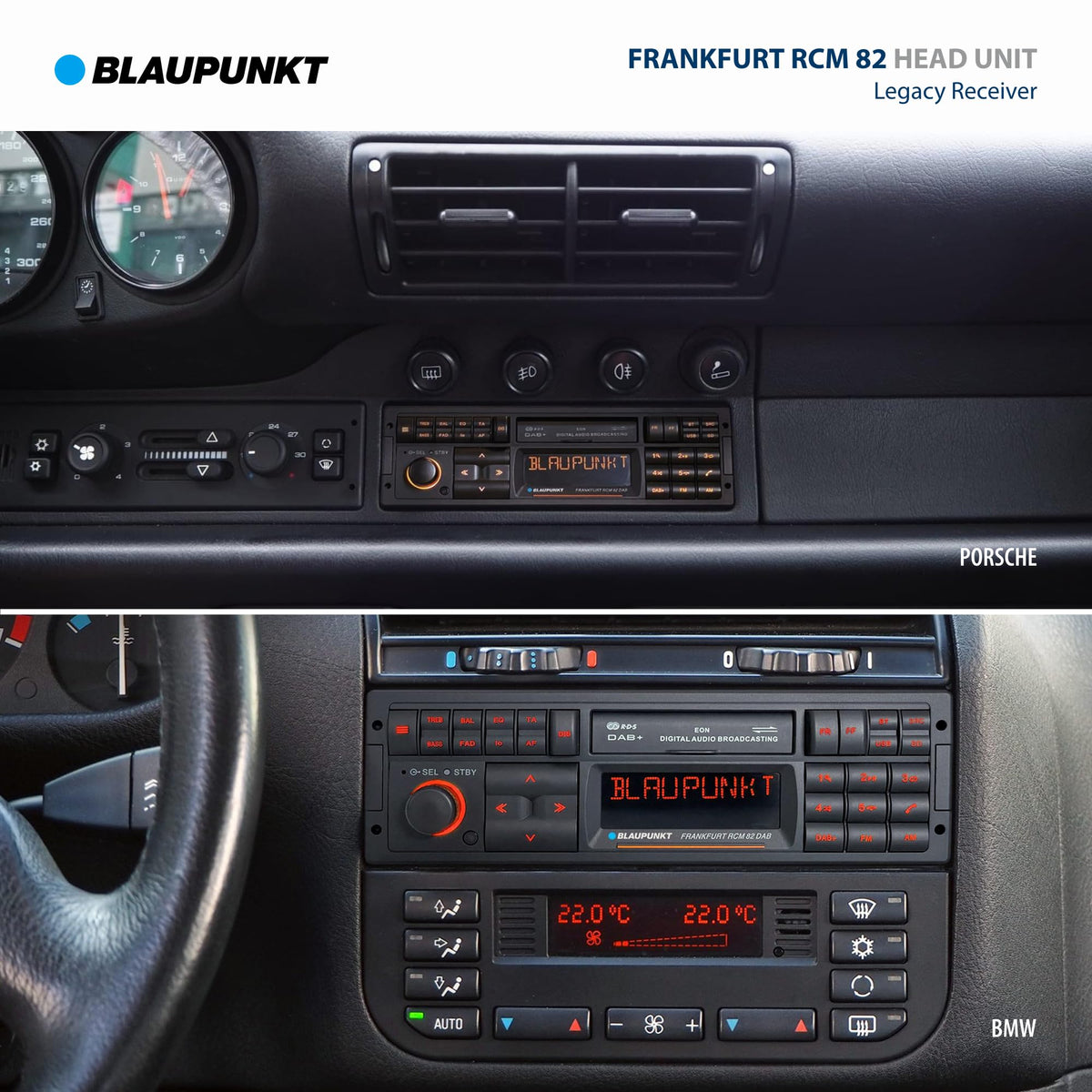 Frankfurt RCM 82 1 DIN Autoradio Youngtimer DAB+ Bluetooth Freisprecheinrichtung USB Aux SD Lenkrad FB 4x50W