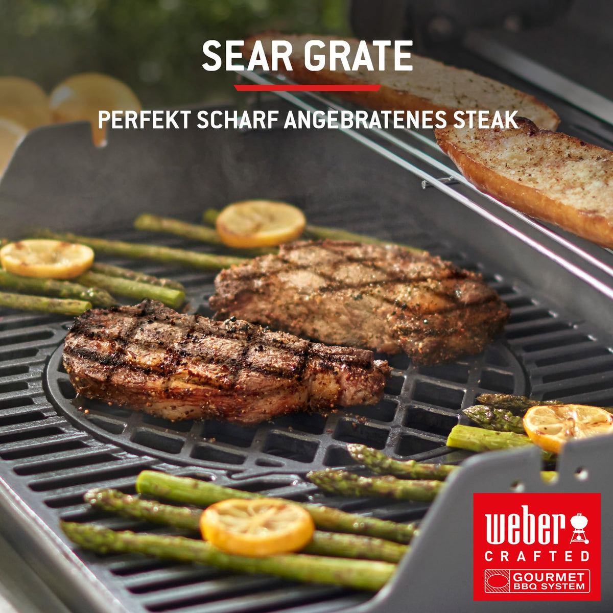 Gasgrill Spirit E 310 mit 3 Edelstahlbrennern 8,8 kW Grillfläche 60x45 cm Warmhalterost und Thermometer