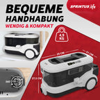 SPOTTY Nasssauger Polsterreiniger 170 mbar Saugleistung Teppich Tierhaar Auto Hartboden 67 dB Waschsauger