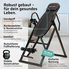 Inversionsbank klappbar Schwerkrafttrainer 4 Inversionswinkel Rückenstrecker 135 kg Wirbelsäulenentlastung