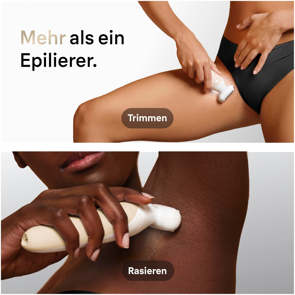 Epilierer für Damen Silk épil 9 Flex Ladyshaver 9 041 3D Gold Nass und Trockenanwendung mit Flexkopf