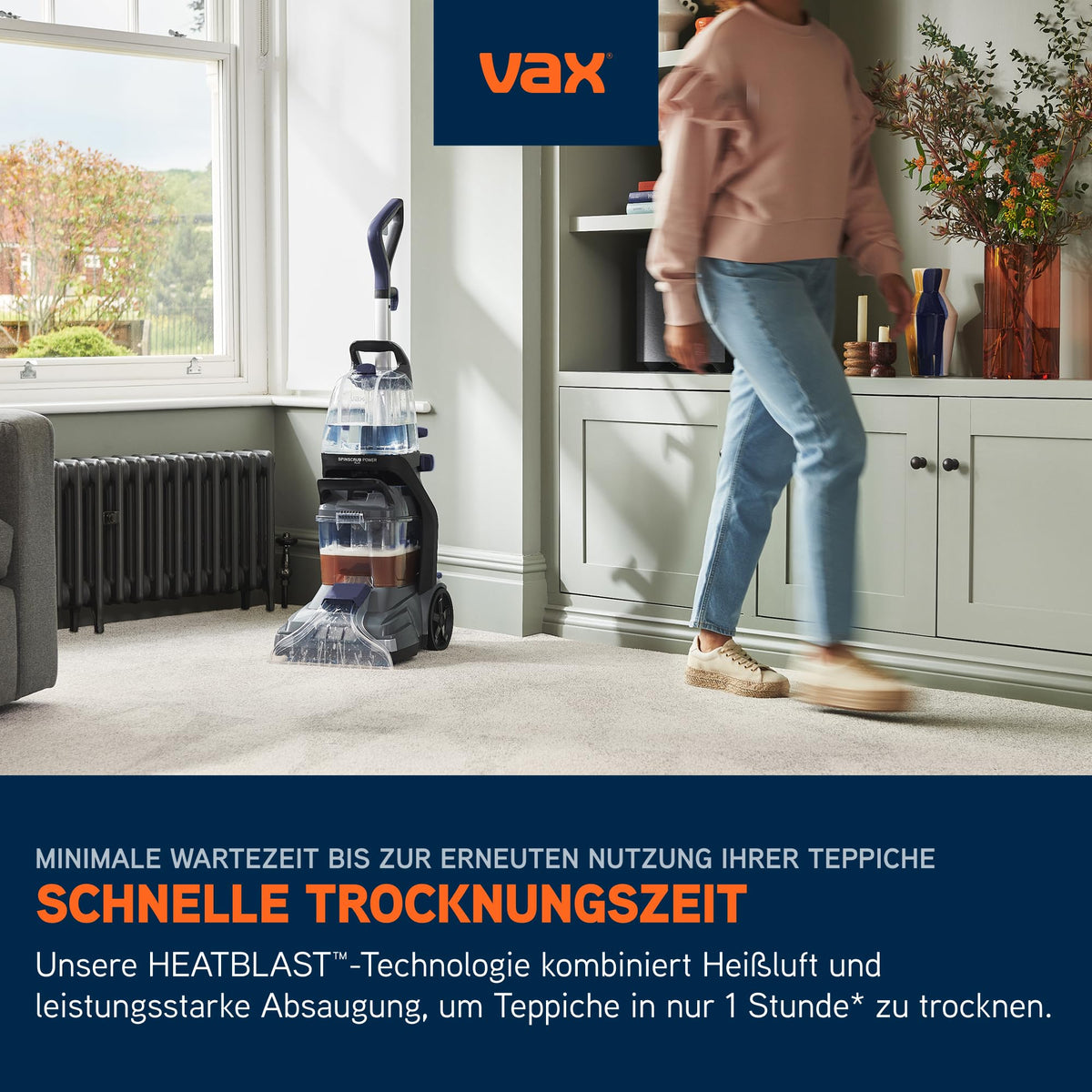 SpinScrub Power Plus Polsterreiniger Teppichreiniger mit Fleckenentfernung XL Tank schnelltrocknend kraftvoll