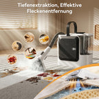 C2 Polsterreiniger 26KPA 1800W Heißdampf Waschsauger 4 in 1 Dampfreiniger Sofa Teppich Fenster Auto 7 Zubehör