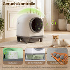 Automatisches Katzenklo 90L Katzentoilette für Mehrkatzenfamilien mit automatischer Selbstreinigung