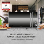 MG20 Ceramic Menu Mikrowelle mit Grillfunktion ohne Drehteller 1000 Watt für schnelles Erwärmen und Grillen