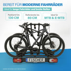 Kupplungsfahrradträger SmartLine Black für 2 Fahrräder bis 50 kg für Anhängerkupplung abklappbar Rahmenschutz