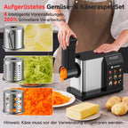 Elektrofleischwolf 3000W Max LED Anzeige 9 Stufen Edelstahl Schneideaufsatz Wurstfüller Kibbe Maker Behälter