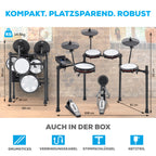 Nitro Max kompaktes elektronisches Schlagzeug E Drum Set mit Mesh Pads 10 Zoll Snare Bluetooth 400 Sounds