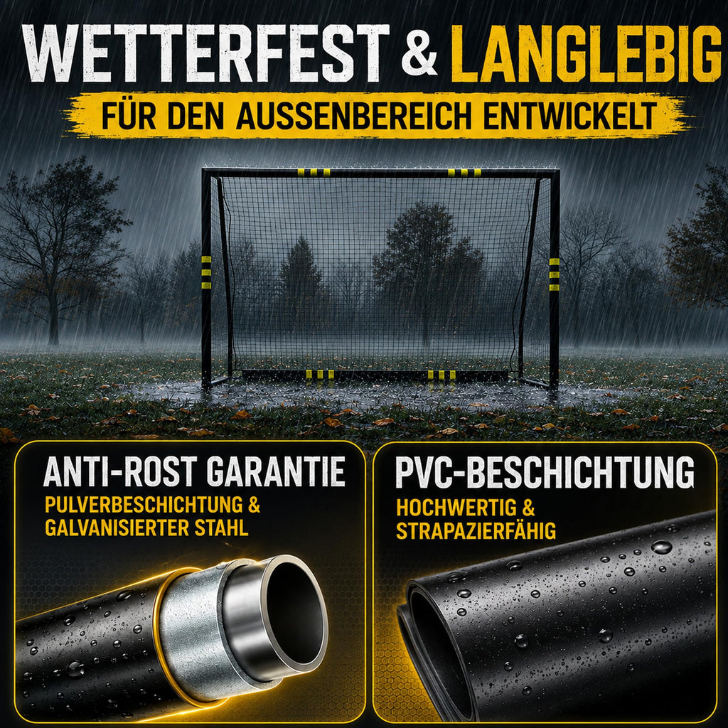 Fußballtor für Kinder rostfrei und wetterfest für den Garten in 3 Größen stabil und langlebig
