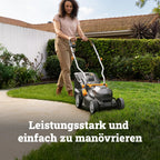 WG733E Akku Rasenmäher 20V 33cm Schnittbreite kabellos leise Elektro Rasenmäher für Garten und Rasenpflege