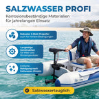 Elektromotor TRS 68 lbs Außenborder 768 W salzwasserfest LED Batterieanzeige 12V 5 Vorwärts 3 Rückwärtsgänge