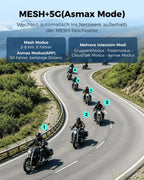 S1 Motorrad Bluetooth Headset für 8 Fahrer Mesh Kommunikationssystem Intercom Helm Gegensprechanlage