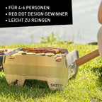 Kleiner faltbarer Camping Gasgrill Grill Gas für Gaskartuschen kompakt tragbar für Outdoor