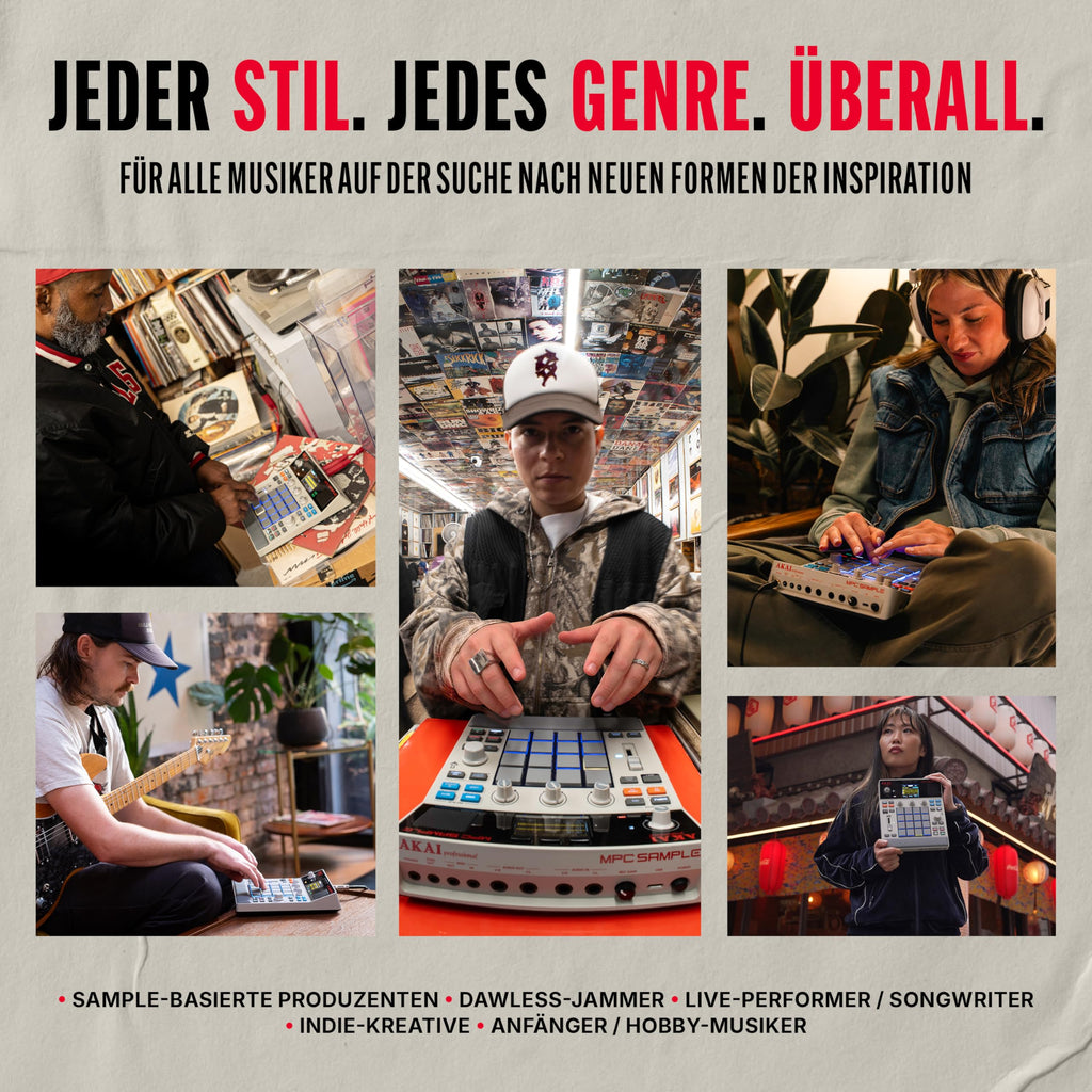 MPC Sample tragbarer Sampler für mobile Musikproduktion kompakter digitaler Sampler für unterwegs