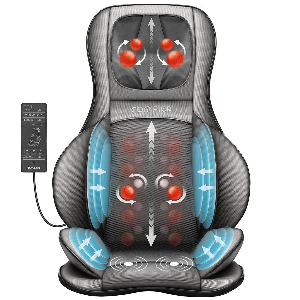 Shiatsu Massagesitzauflage mit Wärme für Rücken Nacken Schulter Entspannung Stressabbau ergonomisch