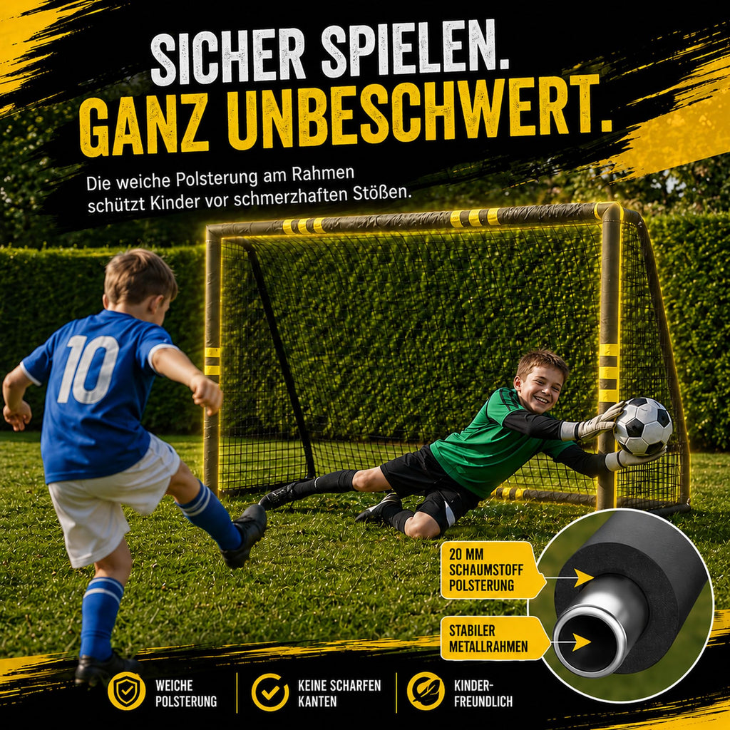 Fußballtor für Kinder rostfrei und wetterfest für den Garten in 3 Größen stabil und langlebig