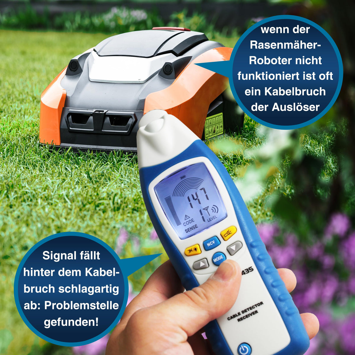 3435 Profi Leitungssuchgerät Leitungssucher Detektor 2m Tiefe für professionelle Leitungsortung