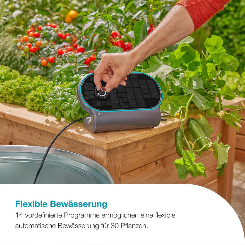 AquaBloom L Set autarkes Bewässerungssystem Balkon Terrasse Hochbeet ohne Wasser Strom 30 Pflanzen 13330 20