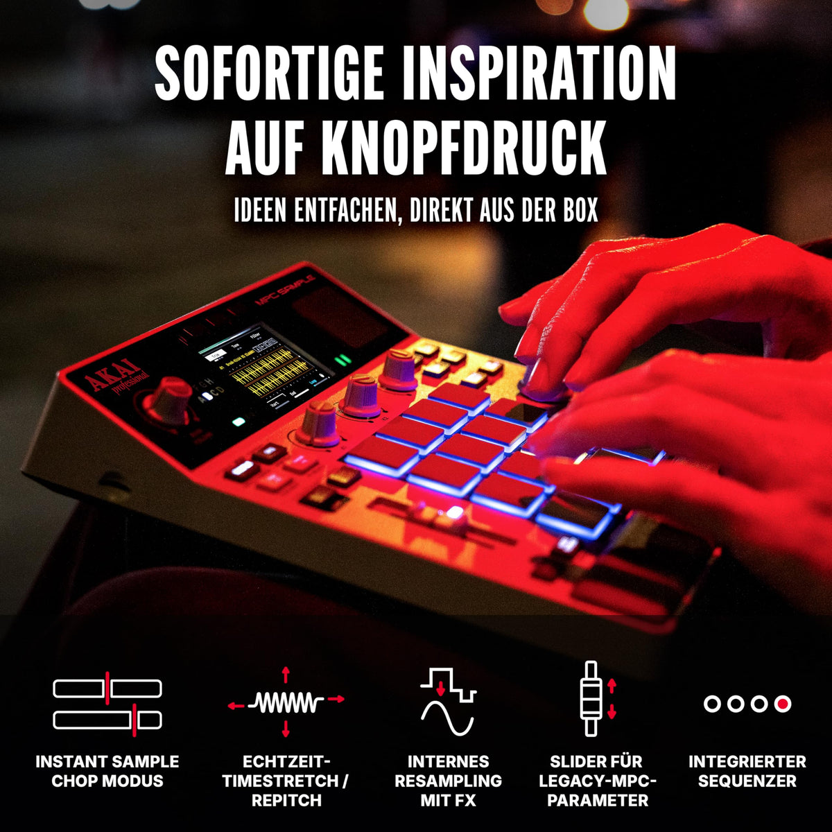 MPC Sample tragbarer Sampler für mobile Musikproduktion kompakter digitaler Sampler für unterwegs