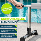 Pool Aufroller Premium 3 bis 5,70 m inklusive Vollgummireifen und Thermometer für Poolabdeckung