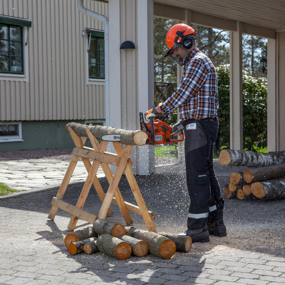 Benzinkettensäge 120 Mark II 38,2 cc X Torq Motor 14 Zoll Schiene für Garten und Forstarbeiten