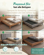 Bettgitter Rausfallschutz Boxspringbett 180x200 cm 3 Seiten Stange laborgeprüft Elternbett deutsche Anleitung